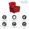 Flash Furniture Kids Recliner, 25" to 39" x 28", Upholstery Color: Red, Frame Material: Hardwood, Plastic BT-7950-KID-RED-GG - alternate 3